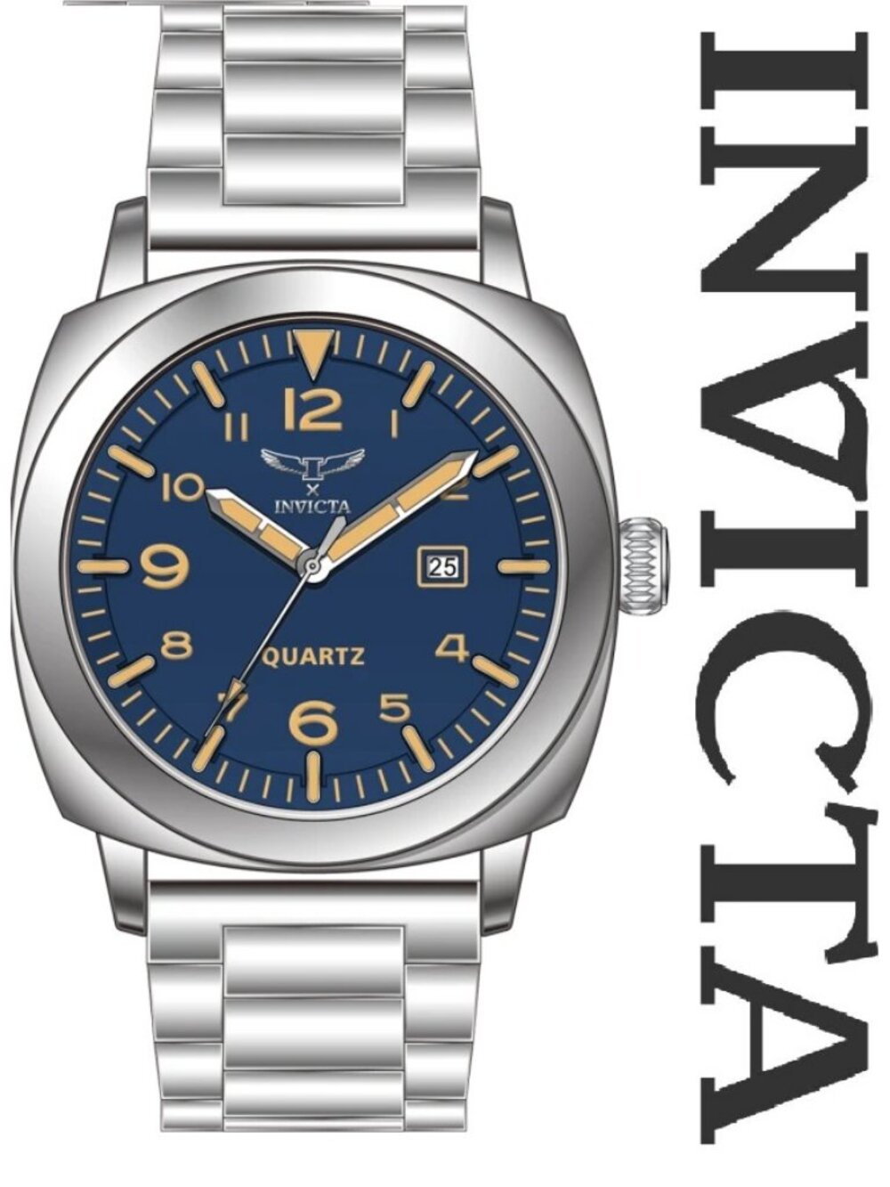 $249 Invicta Specialty I Mens 44mm Silver Blue Dial Quartz Steel Watch 69631 NIB